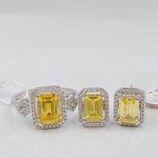 Diamond and nano gemstones set