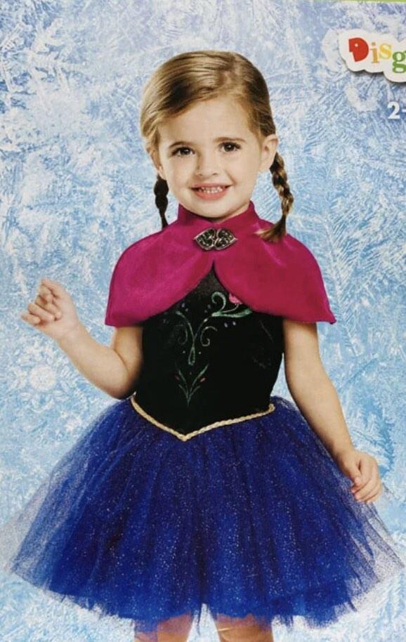 Disney cartoon Frozen Princess Anna Costume for Halloween Cosplay birthday costume party costume