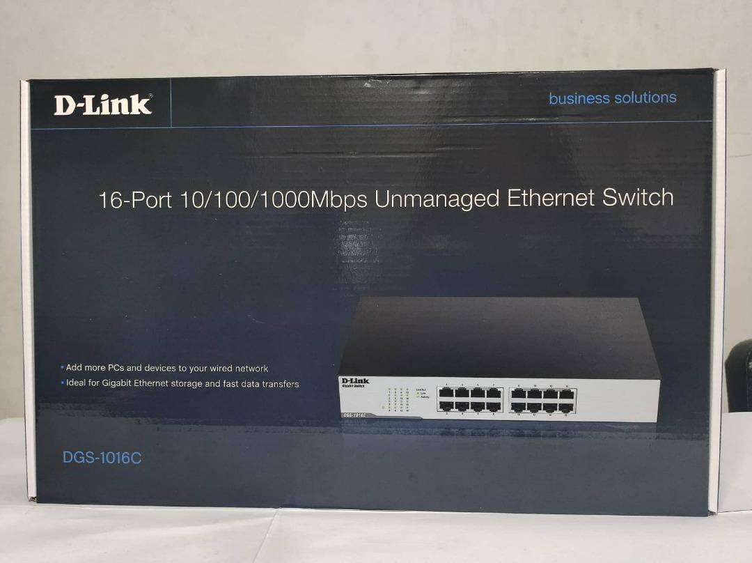 D-Link DGS-1016C 16-Port Gigabit Switch- Metal Casing Rackmountable ...
