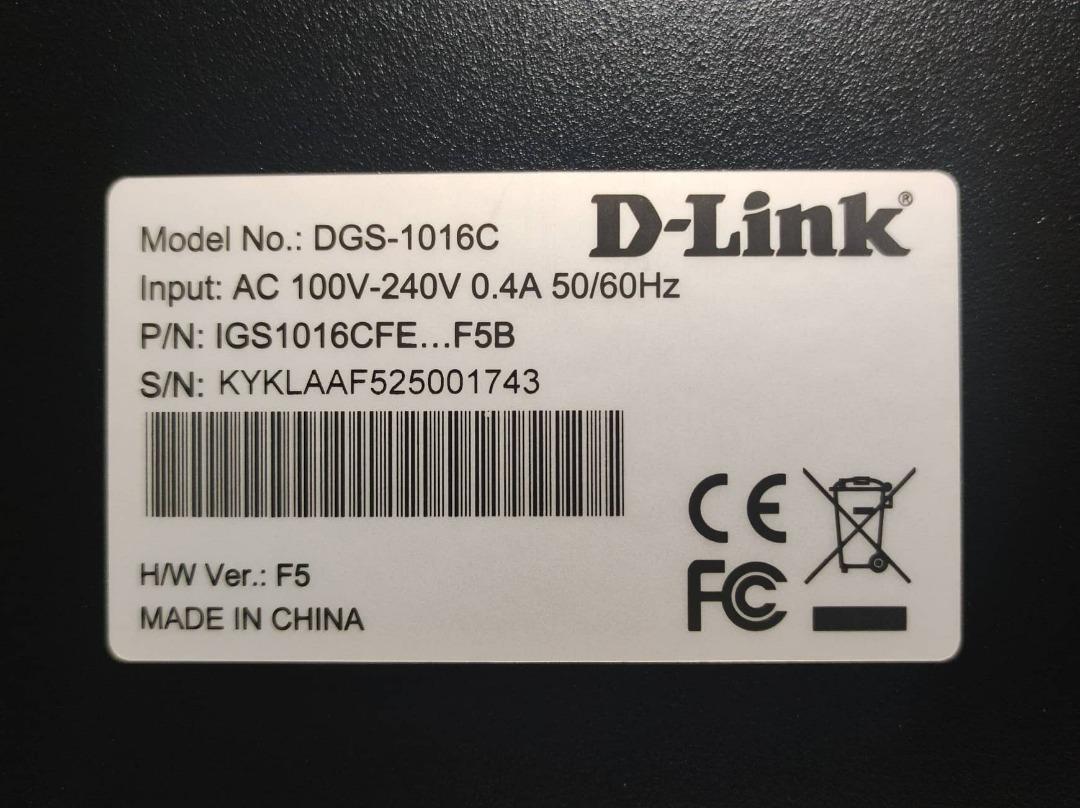 D-Link DGS-1016C 16-Port Gigabit Switch- Metal Casing Rackmountable ...