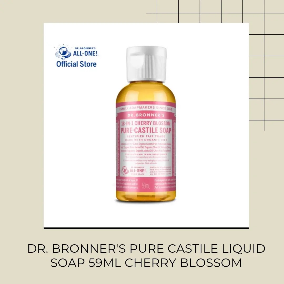 DR BRONNER'S PURE CASTILE LIQUID SOAP 59ML CHERRY BLOSSOM ...