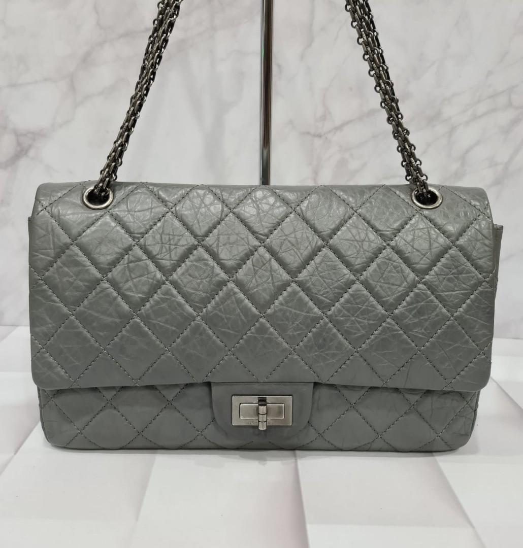 Fast Sale Preloved Chanel Reissue Grey 14 sz 32 x 11 x 18 cm With