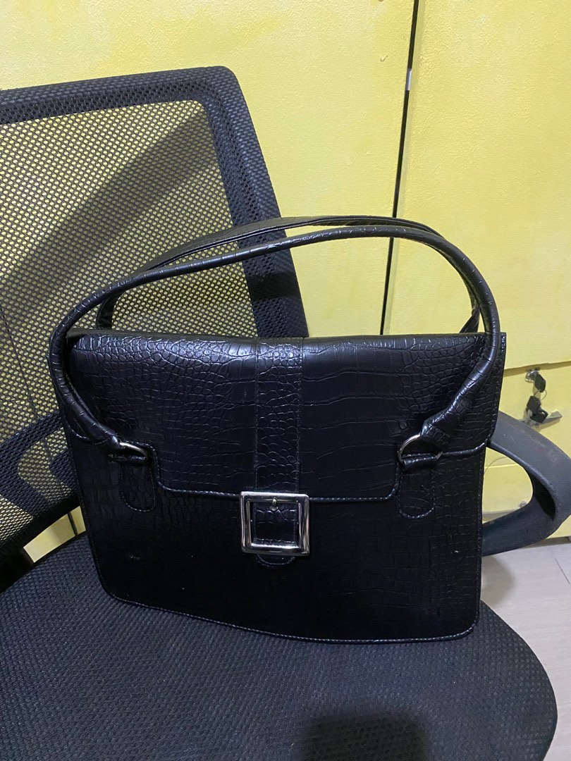 Faux Leather Laptop Bag, Women's Fashion, Bags & Wallets, Clutches on