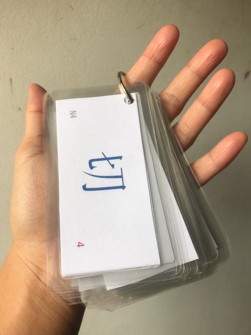 Flashcards for JLPT N4 Kanji (Laminated) (Category: Textbooks) located in Makati City. Submitted by armigr (Listing ID 1180148194, Image 3). Description: 180pcs Flashcard -JLPT N4 Kanji (Laminated) -kanji at the front with stroke number -at the back meaning in English with onyomi and konyomi readings Study Kanji anywhere!! 頑張ってね。 .