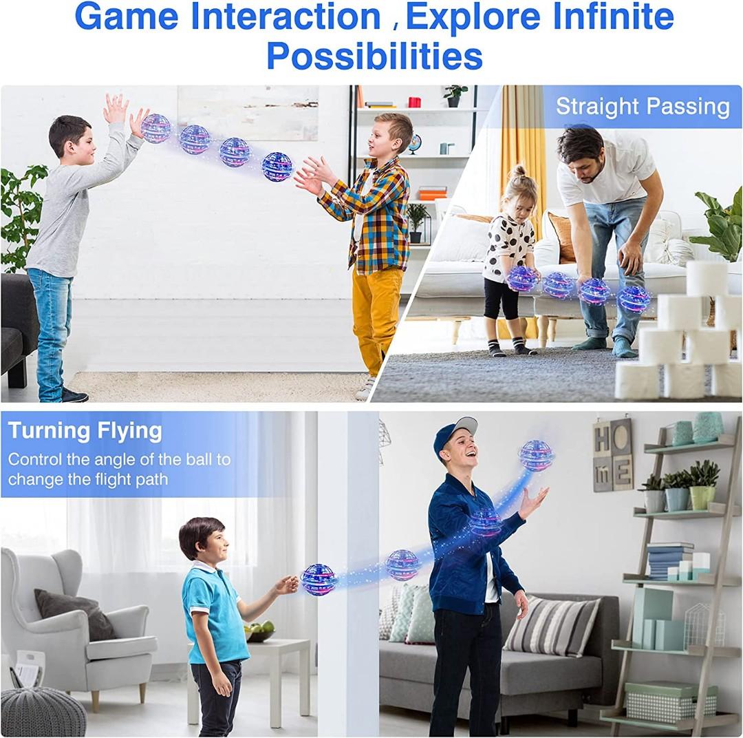 Fly Orb Hover Ball Floating Boomerang Spinner Drone Balls - Cool Toys Gifts For 6-15 Year Old Boys & Girls (Blue