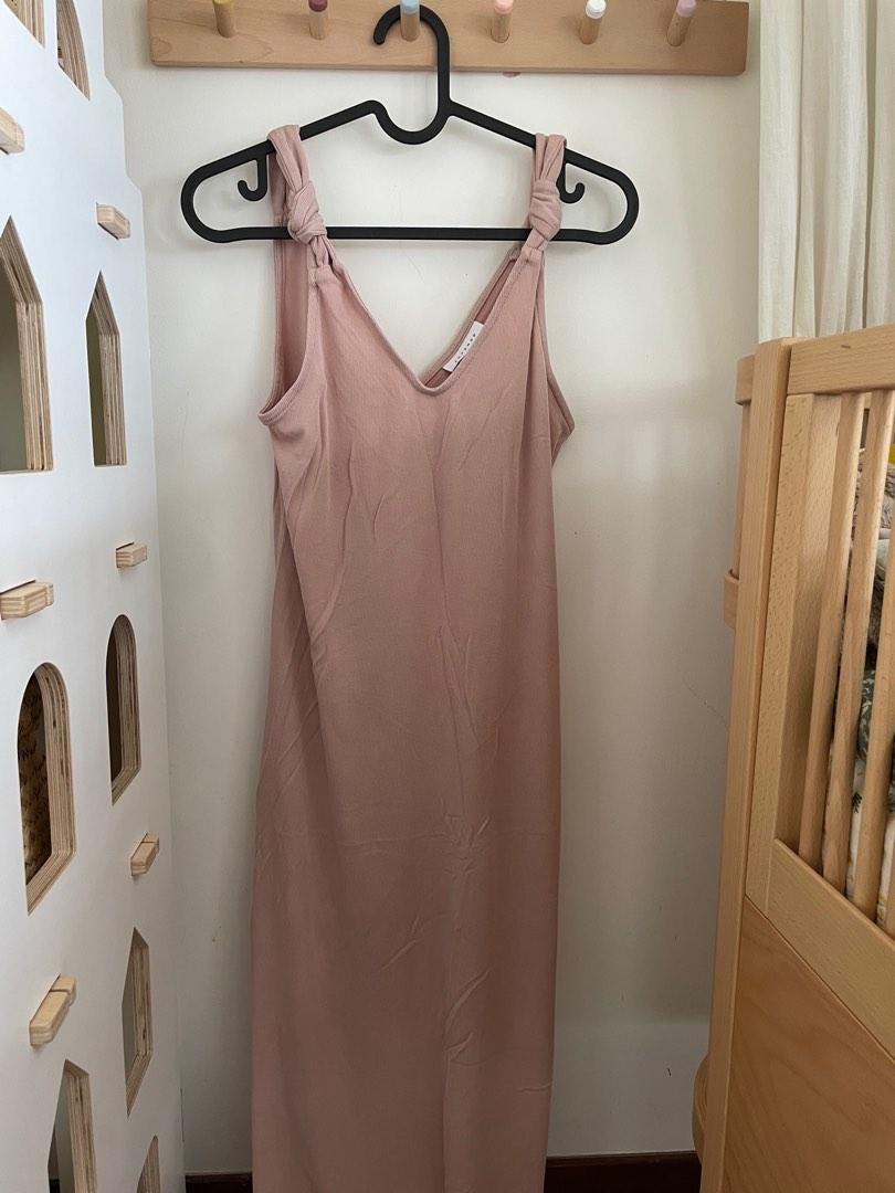 Free Mailing! Topshop midi bodycon dress in blush size UK
