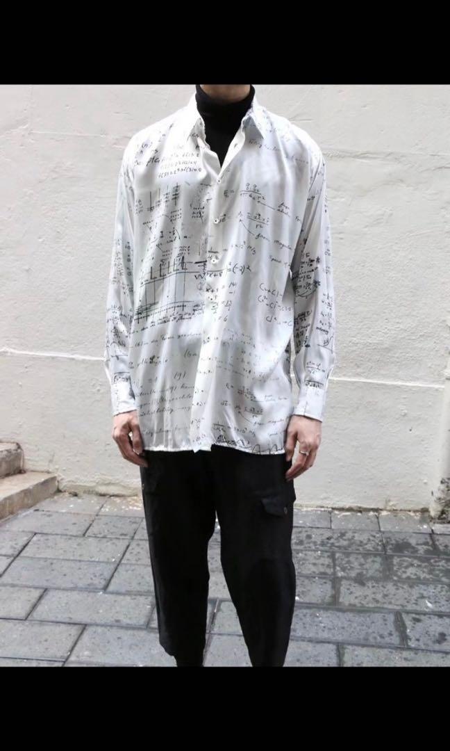 Geoffrey B. Small Radical Number Printed Silk Shirt, 男裝, 上身及