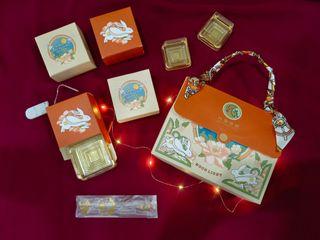 Giftbox Set🥮4s  80g Moonlight Handbag Mooncake Gift Box with 4 Individual Mooncake Box