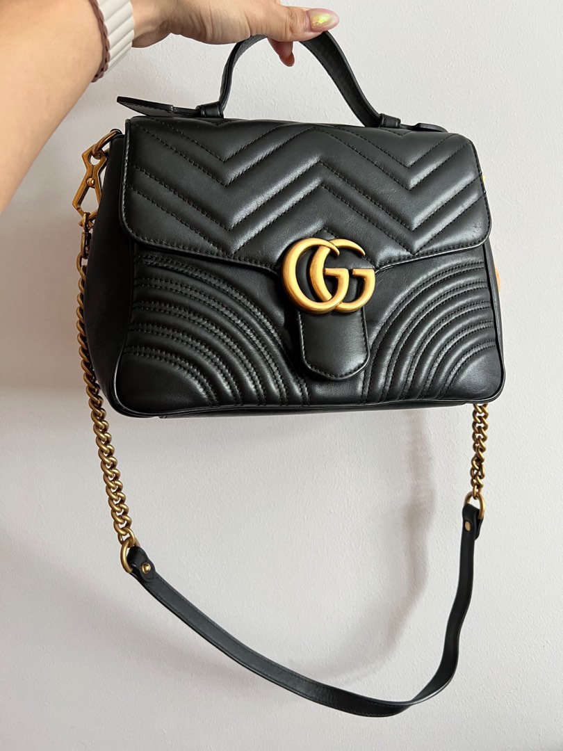 Gucci Marmont Top Handle in Medium, Women's Fashion, Bags & Wallets