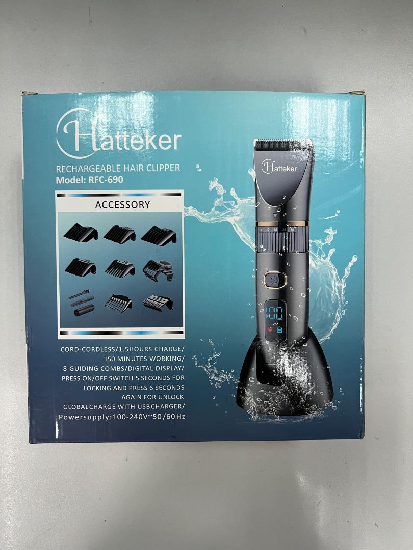 Hatteker Rechargeable Hair Clipper Model RFC690, Beauty & Personal