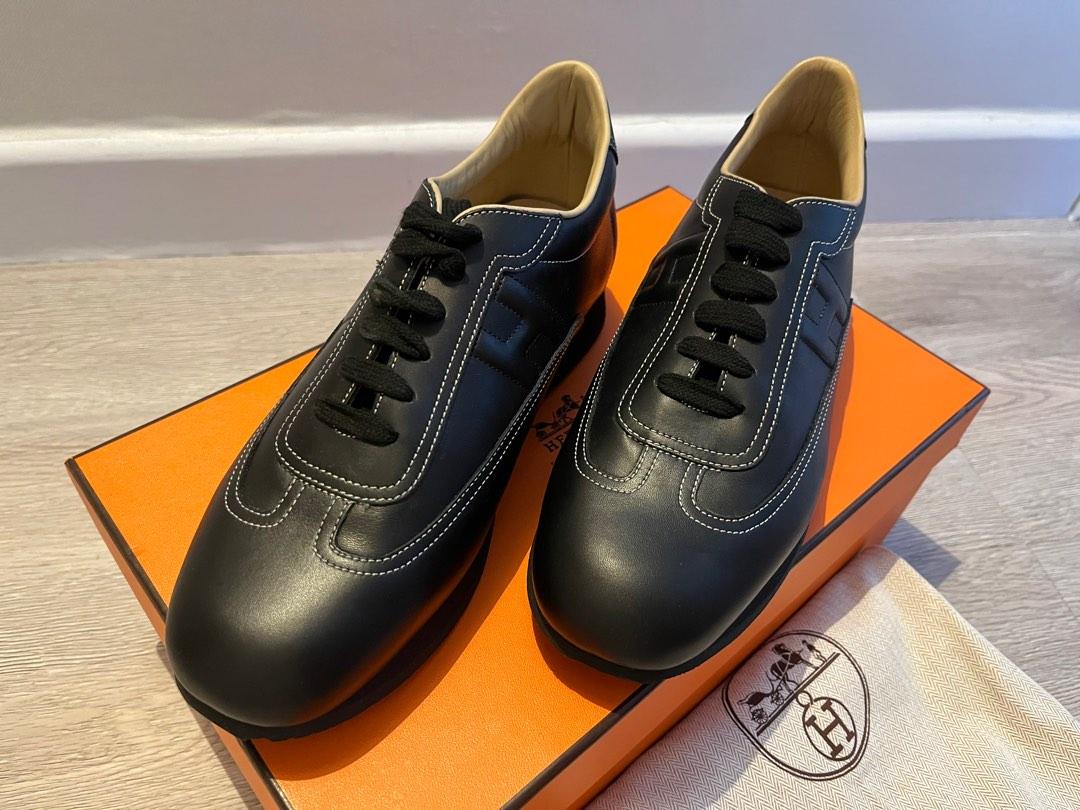 Hermes sneaker turbo leather shoe size 41.5, 名牌, 鞋及波鞋- Carousell