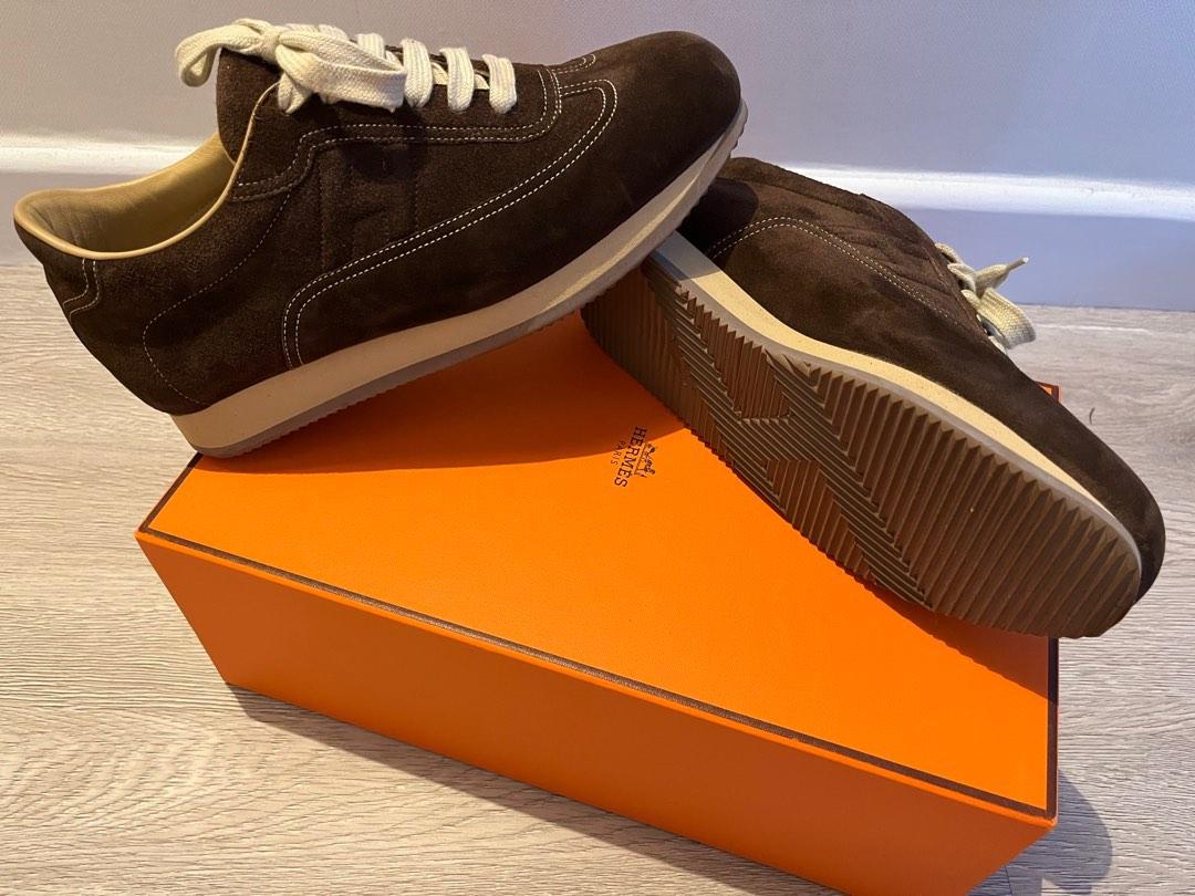 Hermes turbo suede shoe 愛馬仕猄皮波鞋size 41.5, 名牌, 鞋及波鞋- Carousell