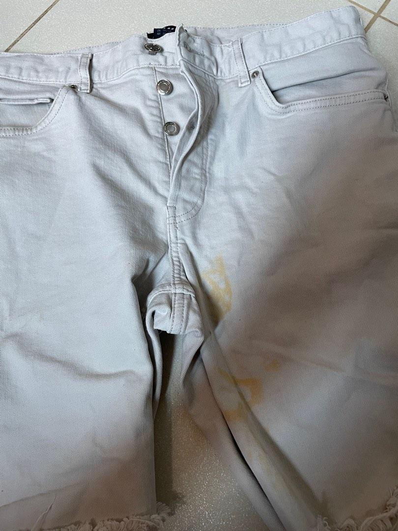 H&M Tattered Khaki Shorts, Men's Fashion, Bottoms, Shorts on Carousell