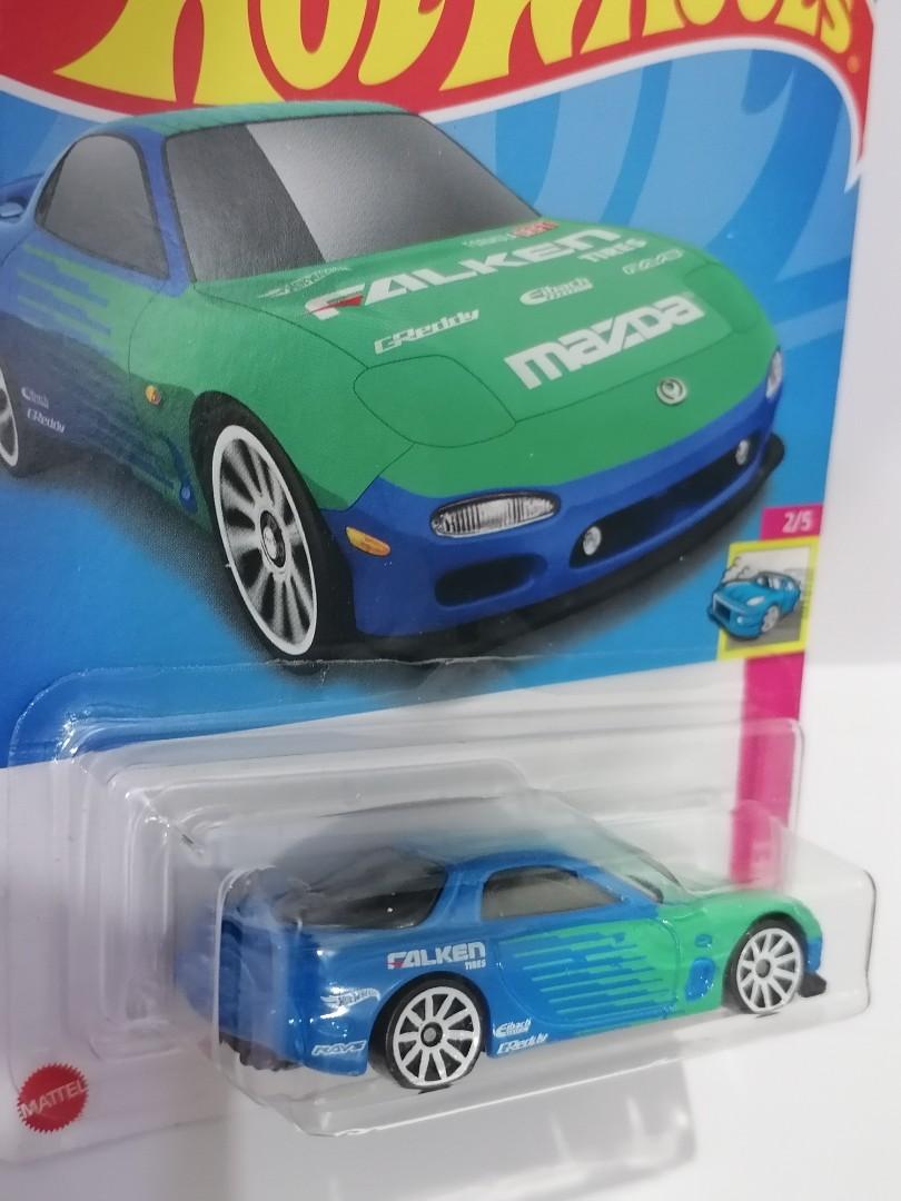 1995 Mazda RX-7 Blue/Green & Silver/Blue 2022 Hot Wheels HW Drift