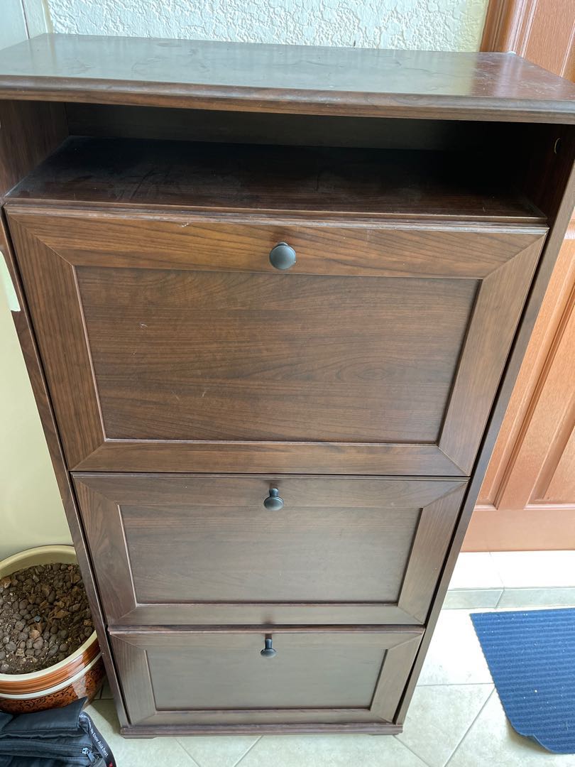 IKEA Brusali Brown Shoe Rack to give away, Furniture & Home Living, Furniture, Shelves,