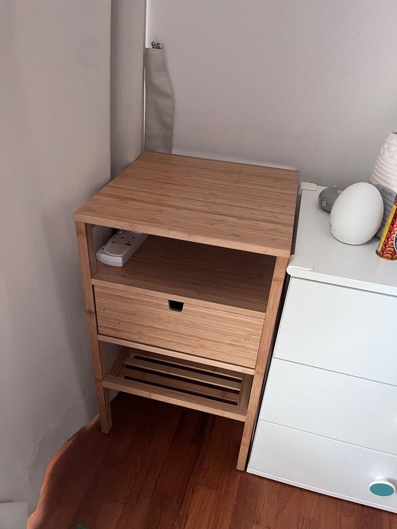 IKEA NORDISKA Bamboo Bedside Table, Furniture & Home Living, Furniture ...