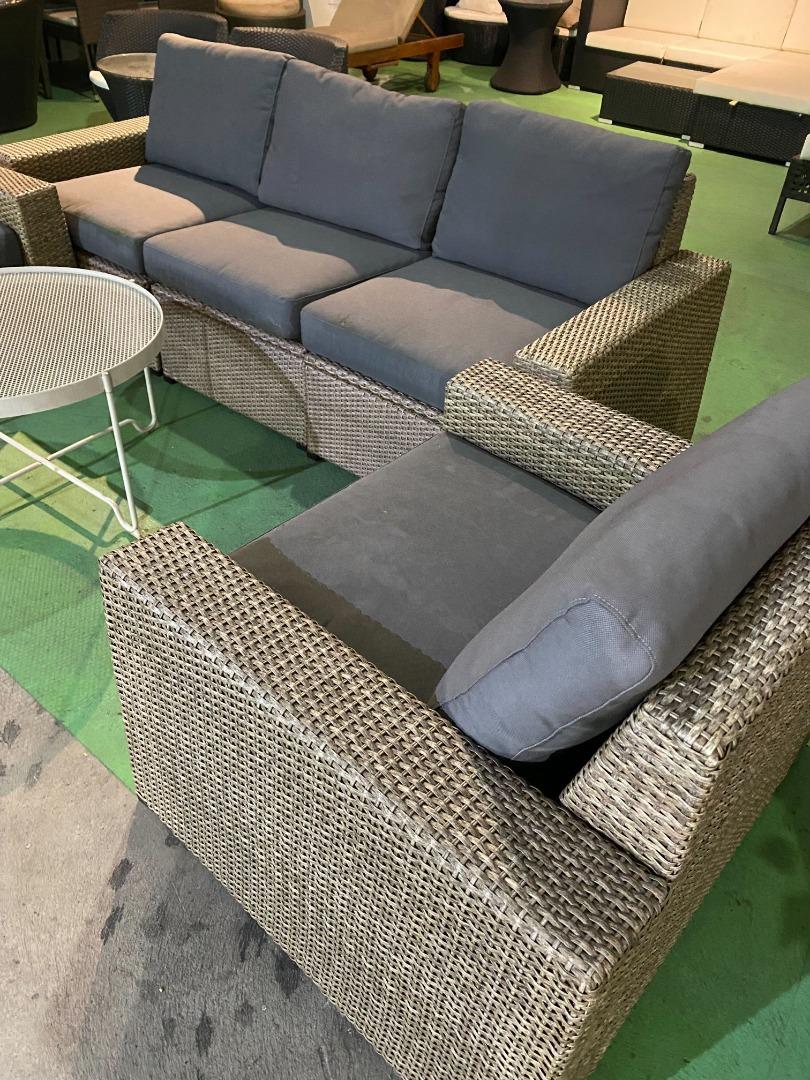 Ikea Outdoor Patio 3Seater Sofa with 2 Armchairs + Coffee Table Set