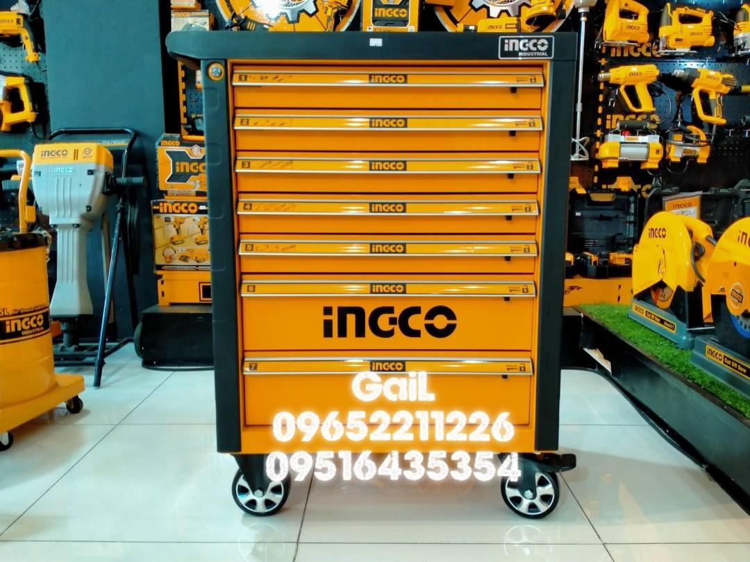 INGCO Tools Roller Cabinet (Category: Construction Tools & Equipment) located in Caloocan City. Submitted by abieghail (Listing ID 1180523759, Image 3). Description: INGCO HDTC01072 Industrial Roller Cabinet / Tool Cabinet *7pcs drawers *765x465x812mm dimension *765x465x976mm with casters *5”x2” casters size *1.0mm cabinet thickness *0.7mm drawer thickness With central locking system Ball bearing drawer Anti-shock protection Contact us for faster