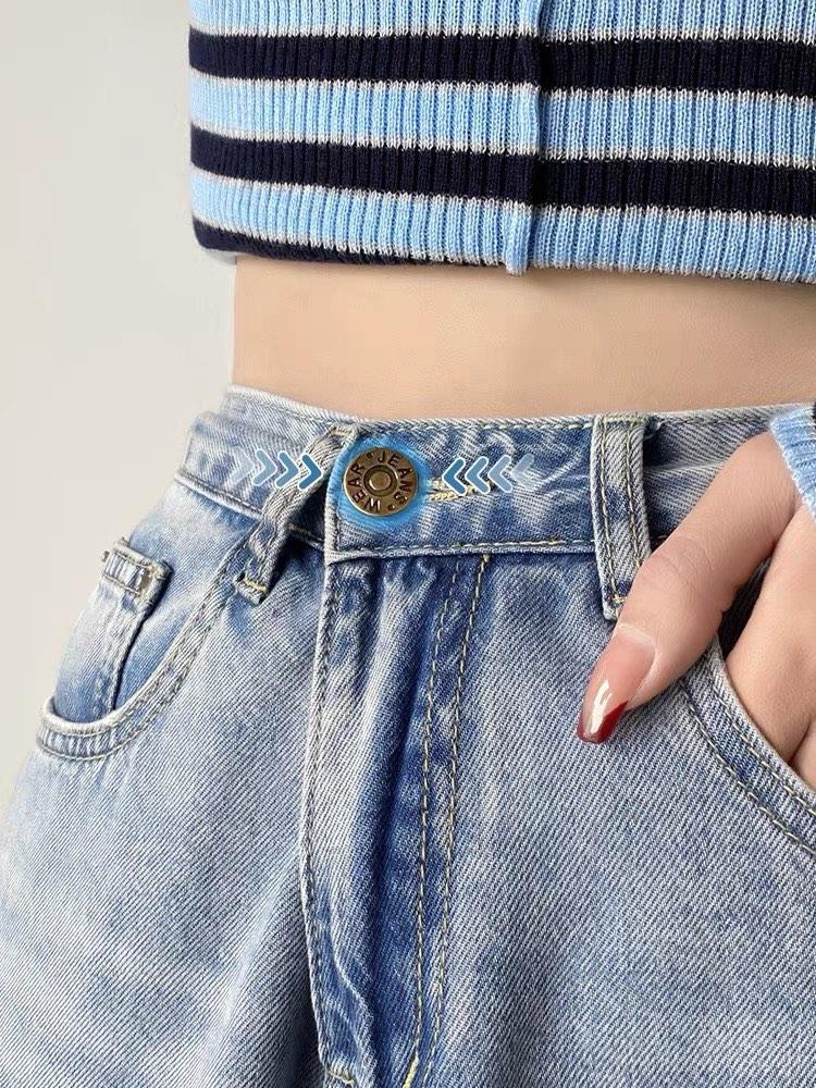 8 Pairs Waist Artifact Push Button Pins Tightener Jean Pants