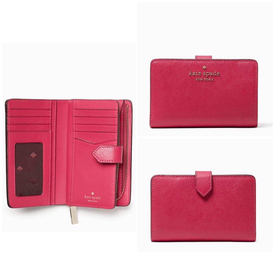 Kate Spade New York Staci Medium Saffiano Leather Satchel Purse (Pink Ruby)