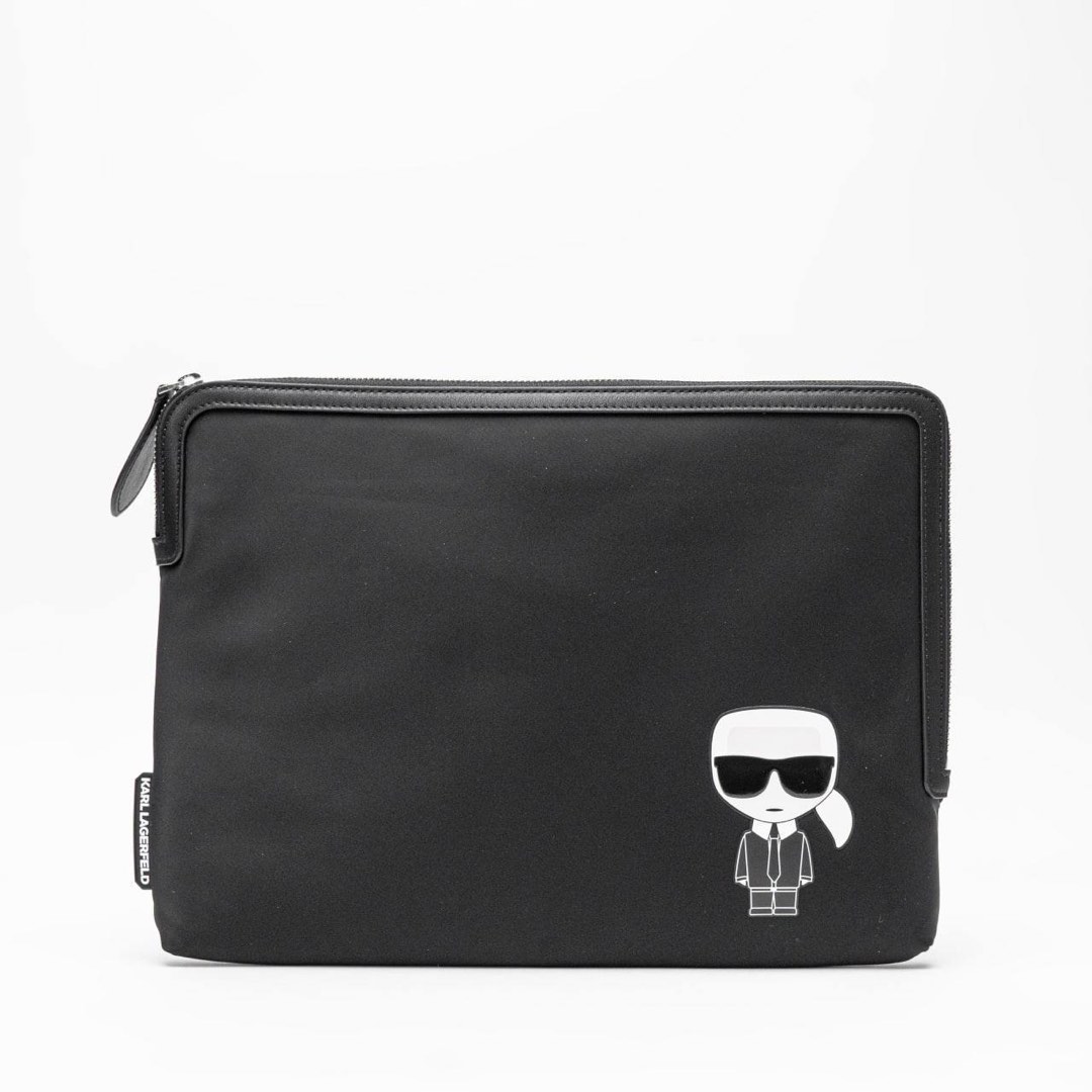 Karl Lagerfeld K/Ikonik Nylon Laptop Bag Black Size 34cm x 25cm