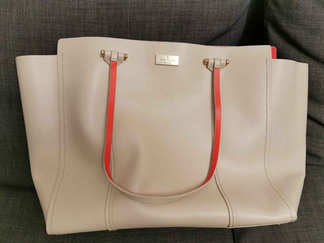 Kate Spade Annelle Arbour Hill Leather Tote Bag 牛皮皮革袋, 名牌, 手袋及銀包- Carousell