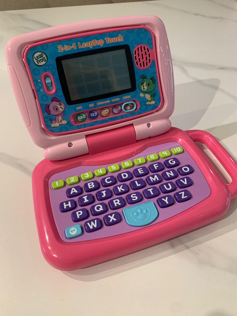 LeapFrog 2 In 1 LeapTop Touch Pink, Hobbies & Toys, Toys & Games on