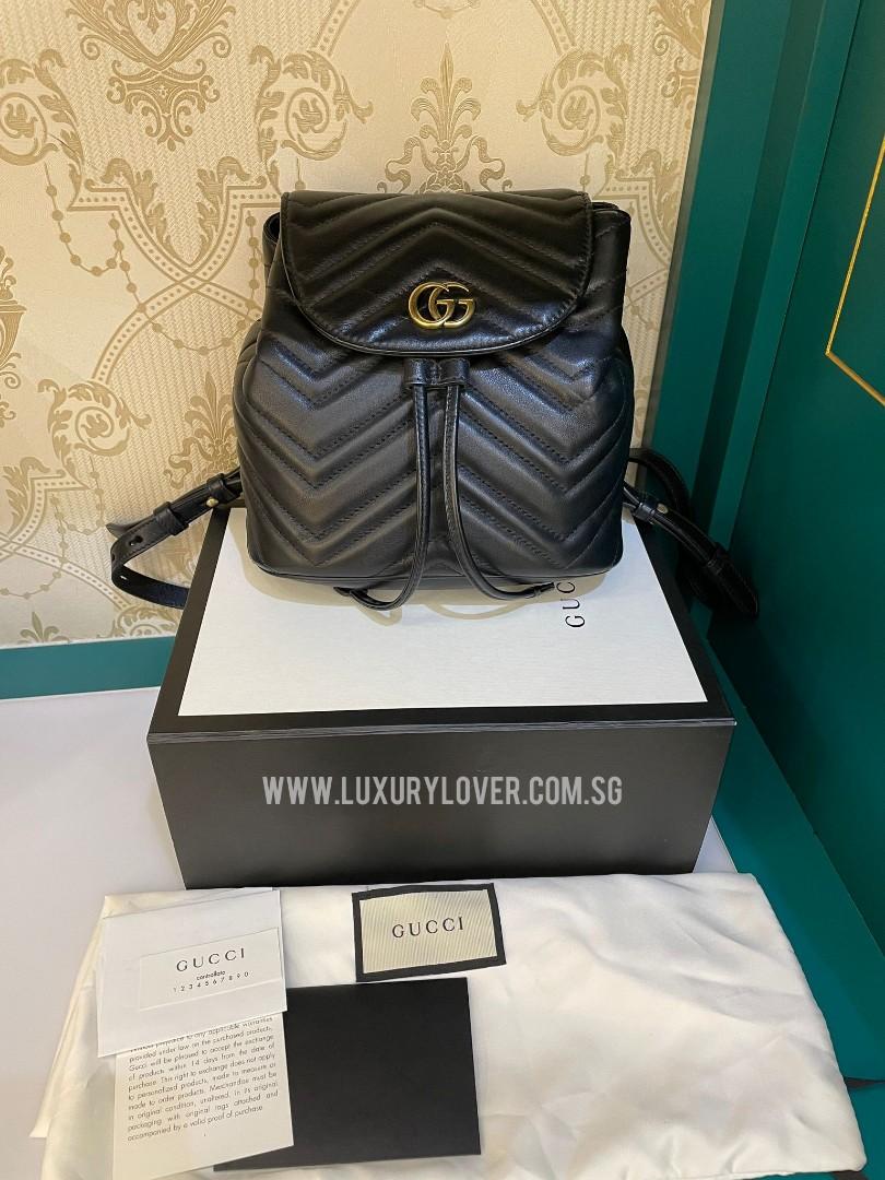 Black mini gg marmont 2.0 backpack deals