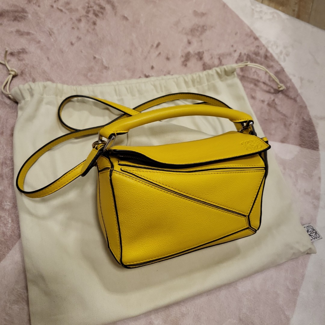 Loewe Lime Yellow Mini Puzzle Bag - NOBLEMARS