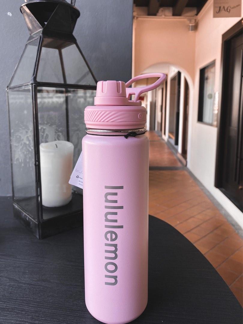 LULULEMON pink water bottle Back to life BNWT, Furniture & Home Living