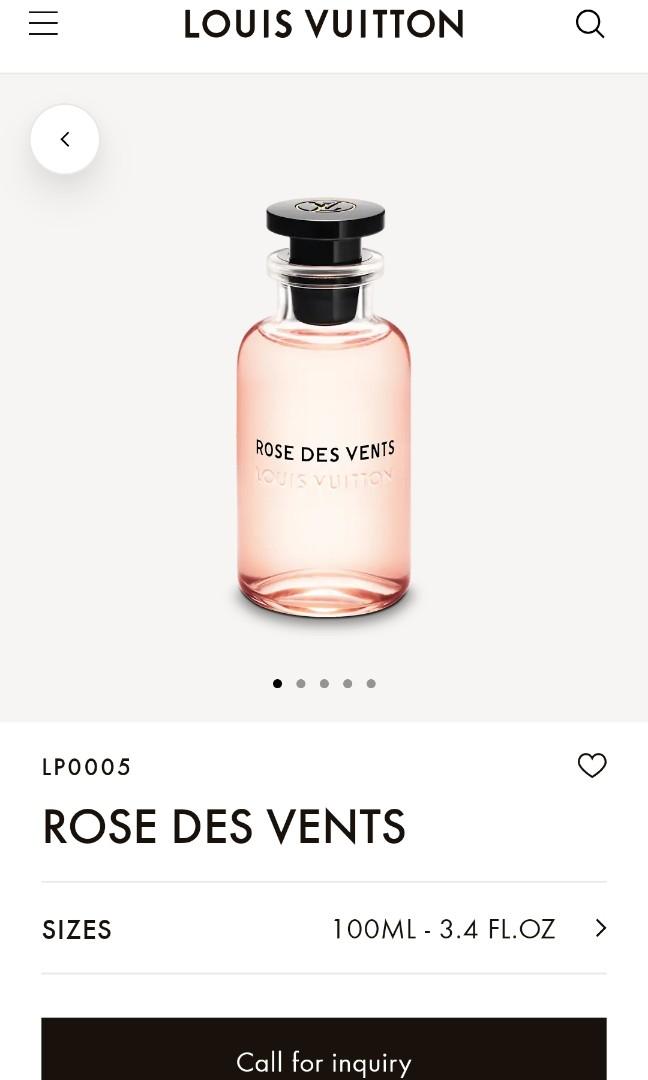 ORIGINAL TESTER LV Rose Des Vents Perfume Eau De Parfum 3.4 oz spray.
