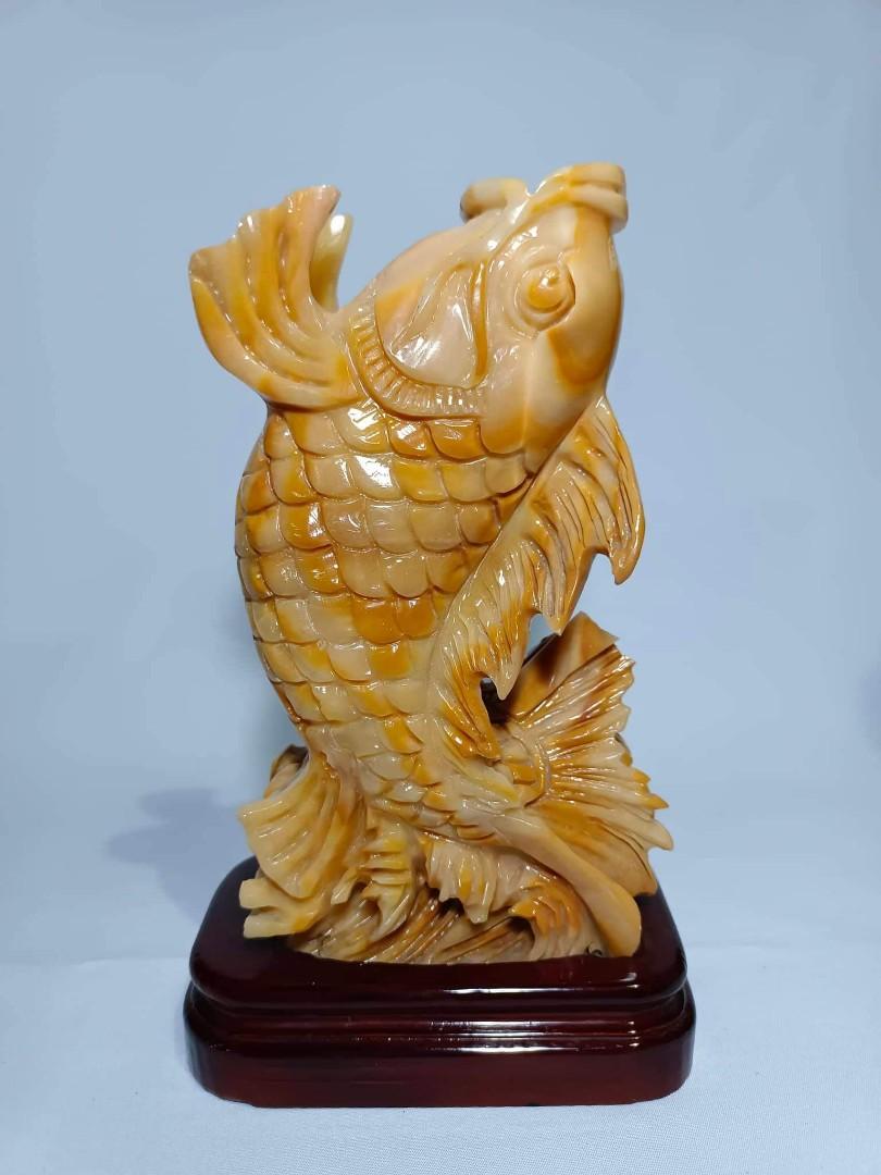 Marble Koi Fish Sculpture, koi fish, fish sculpture, fish decore