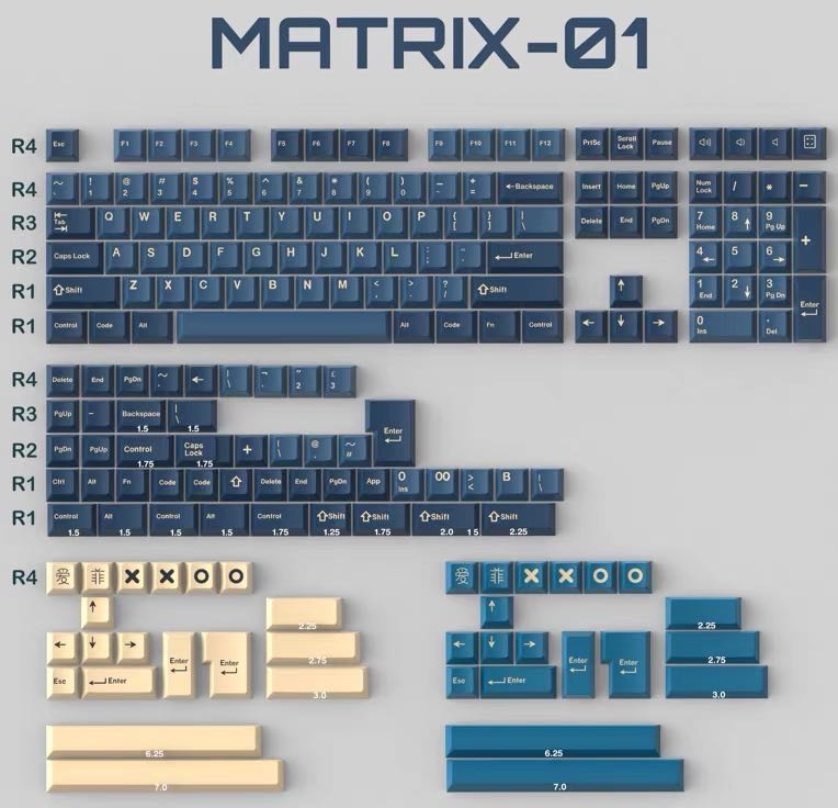 matrix 01 keycaps