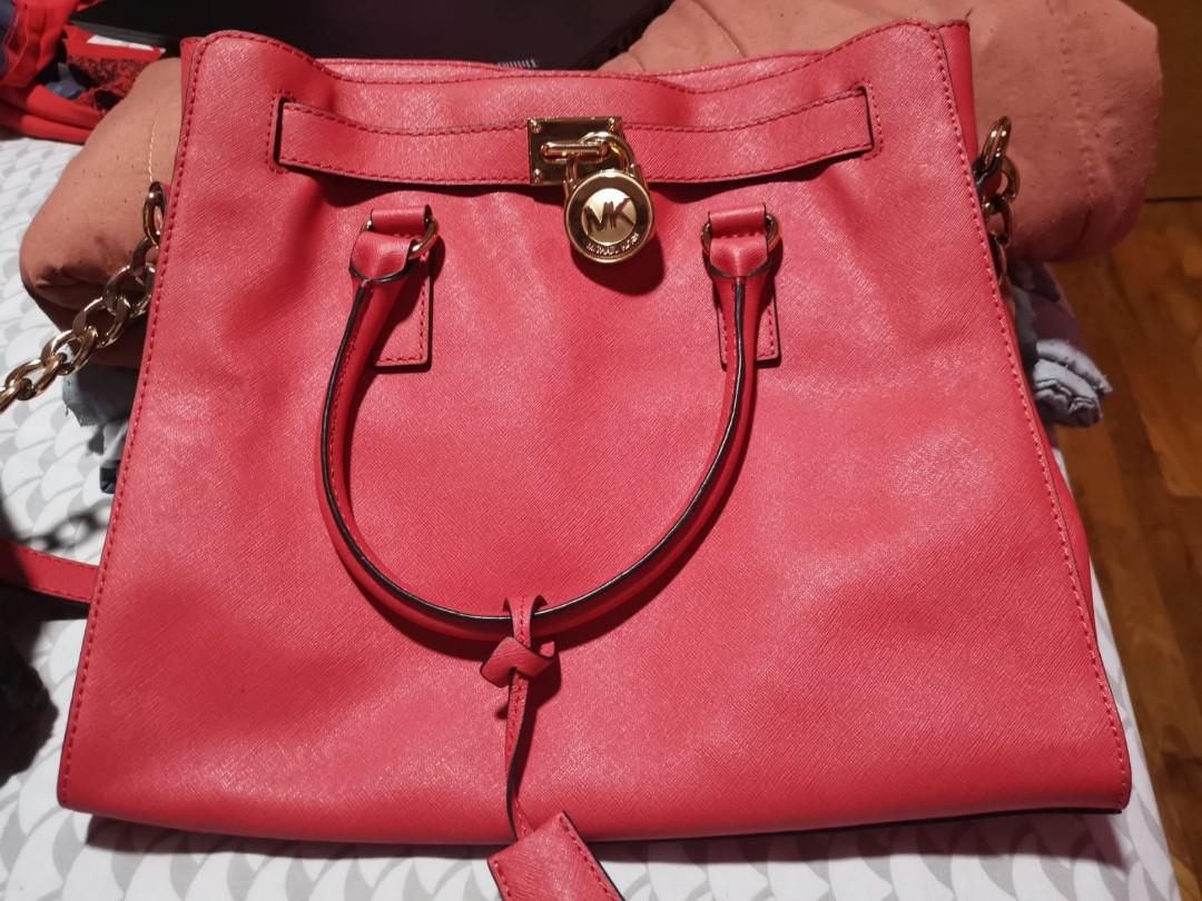 Michael kors top coral handbag