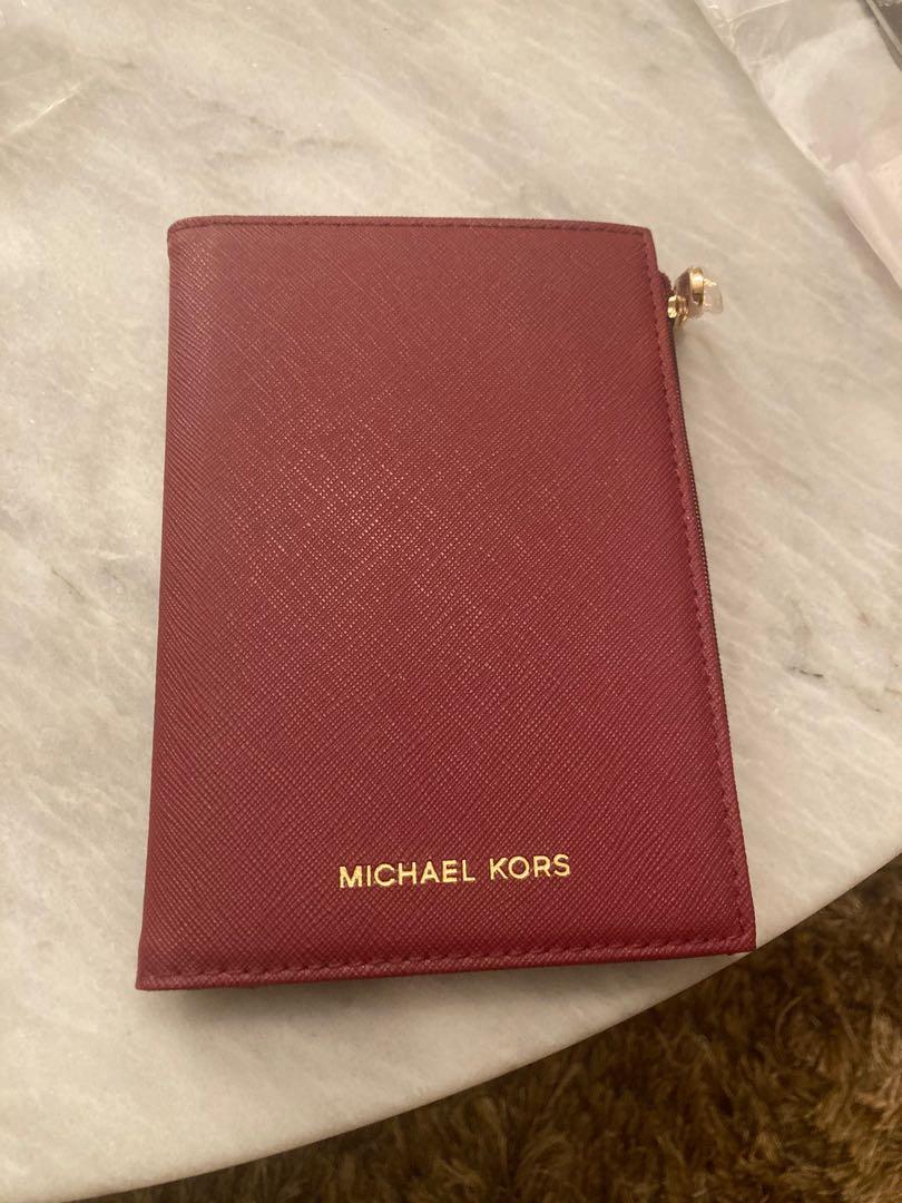 Michael Kors passport holder with zip, Luxury, Bags & Wallets on Carousell