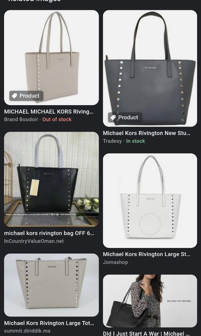 Michael Kors Rivington Studded Tote, Luxury, Bags & Wallets on Carousell