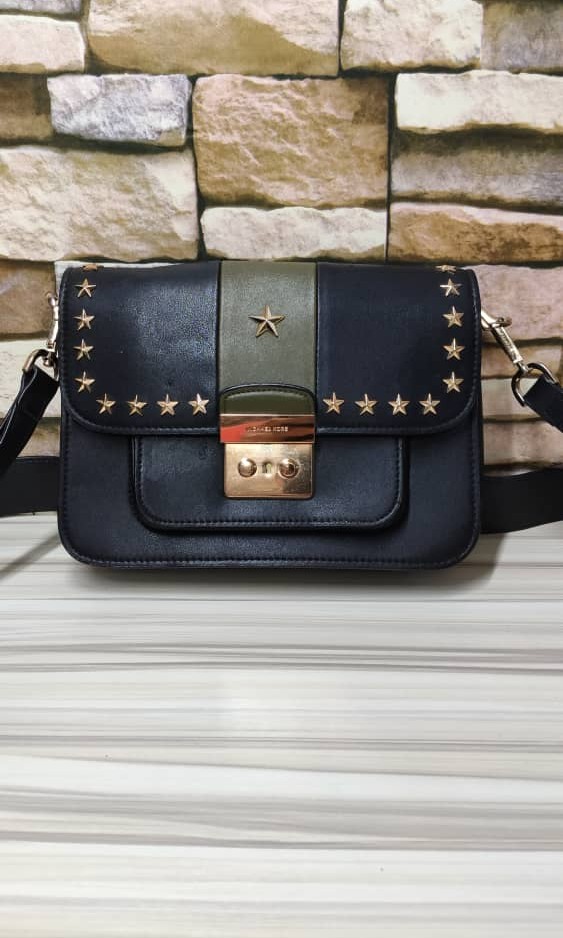 Michael Kors Sloan Editor Studded Leather Shoulder Bag Women s