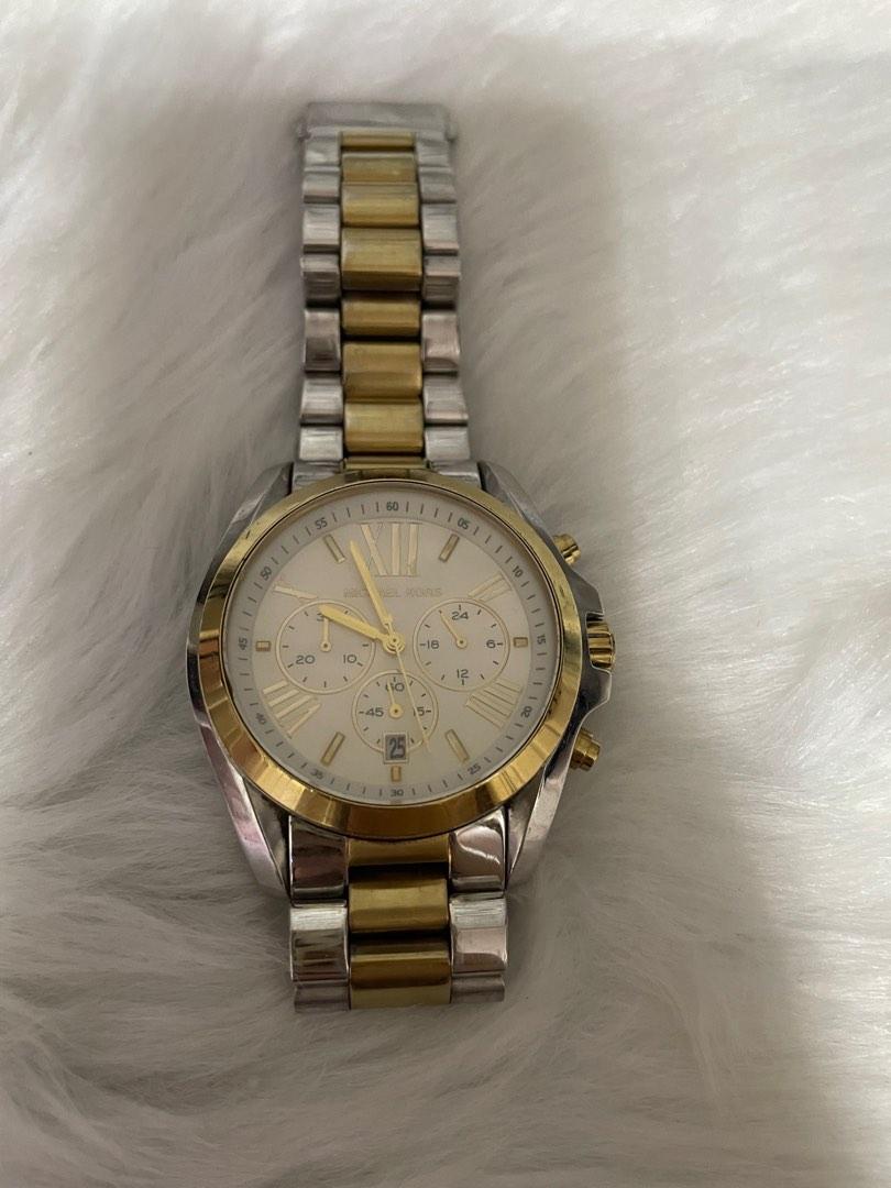 Michael Kors Watch for Women Bradshaw Chronograph Movement 43 mm Gold  Stainless Steel Case with a Stainless Steel Strap MK5605  Amazoncouk  Fashion