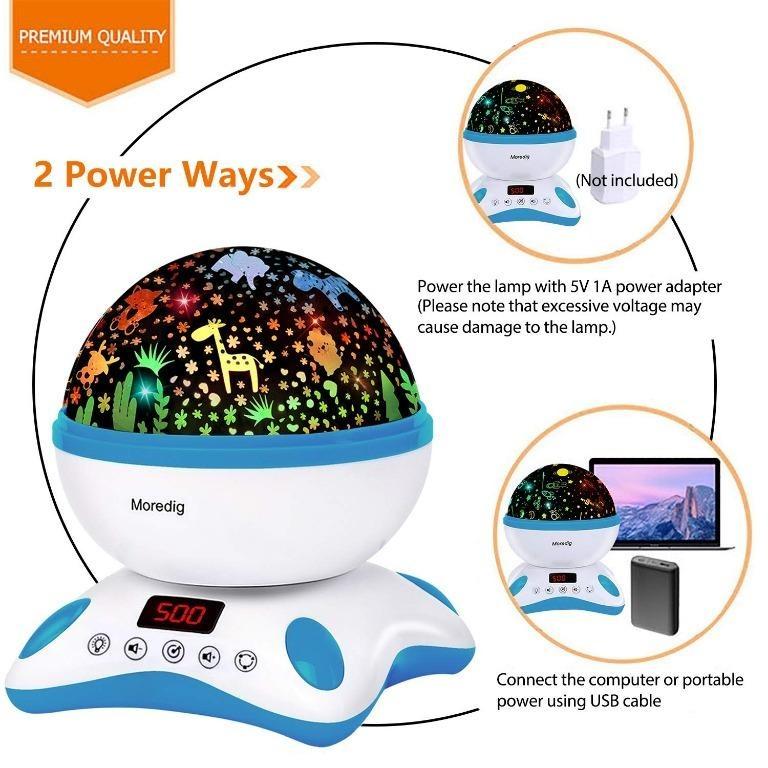 Moredig Baby Projector, Night Light for Kids with Timer and Remote 12