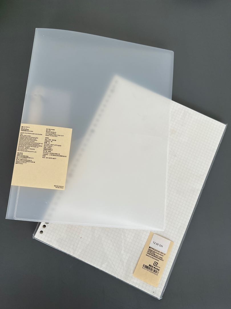 Muji Binder (Authentic) with refill paper, Hobbies & Toys, Stationary