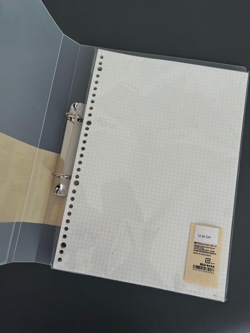 Muji Binder (Authentic) with refill paper, Hobbies & Toys, Stationary