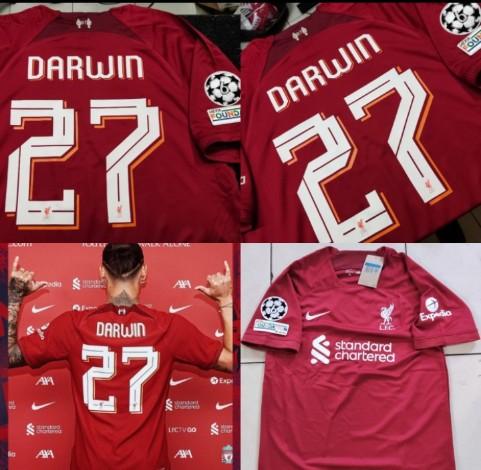 New Liverpool home full patches ucl nameset 22 23 jersey Men s