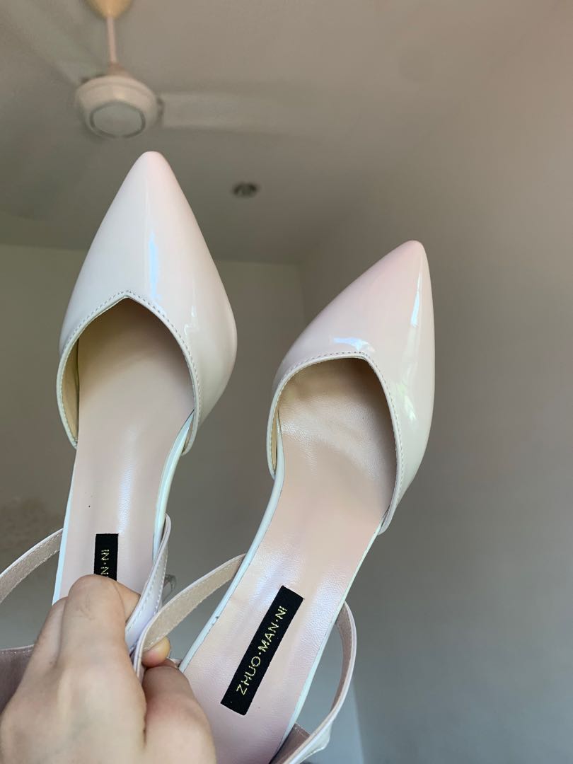 khaki green heels