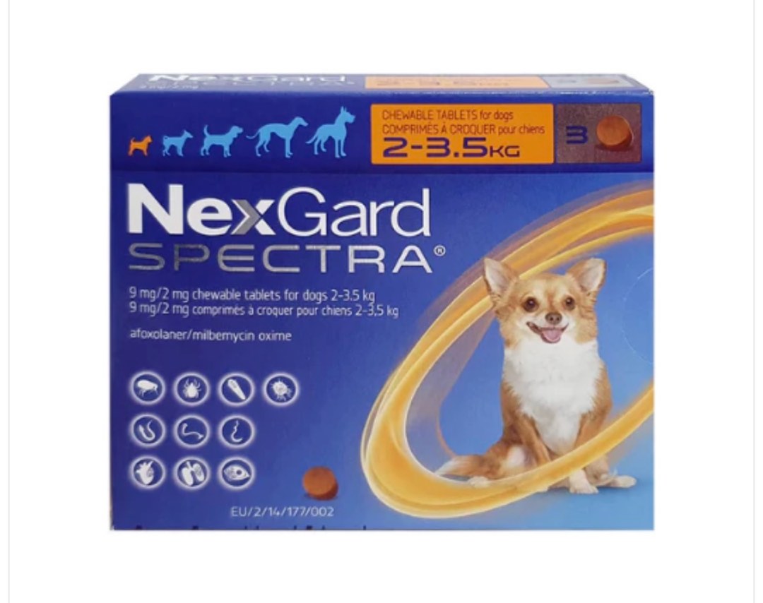 Nexgard Spectra (2-3.5kg), Pet Supplies, Homes & Other Pet Accessories ...