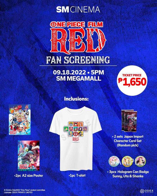 One Piece Red movie ticket seat G8, Tickets & Vouchers,