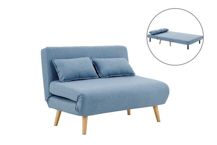 Ovela Jepson 2 seater sofa bed ( Denim Blue ), Furniture & Home Living