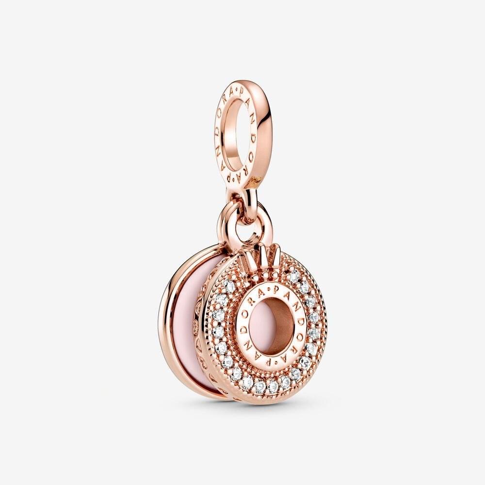 Pandora authentic Sales Pave Crown O Rose Gold Dangle Charm