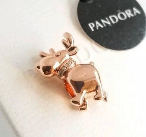 Rose gold reindeer pandora top