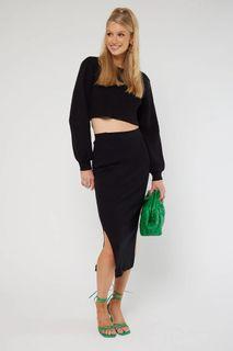 Perfect Stranger Knitted Midi Skirt