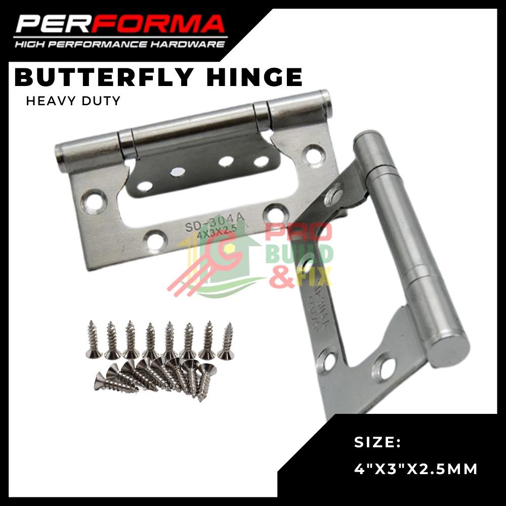 4 Inch Stainless Steel Butterfly Hinge - echhardware